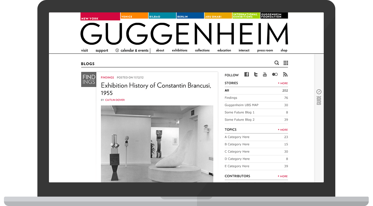 Guggenheim Blog Home