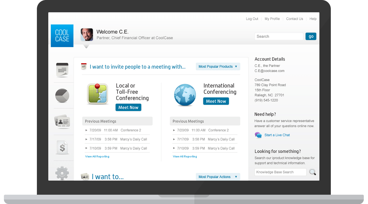 PGi Portal Meeting Interface