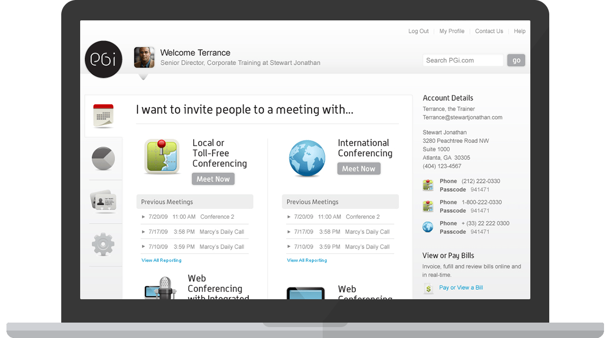 PGi Portal Meeting Invite